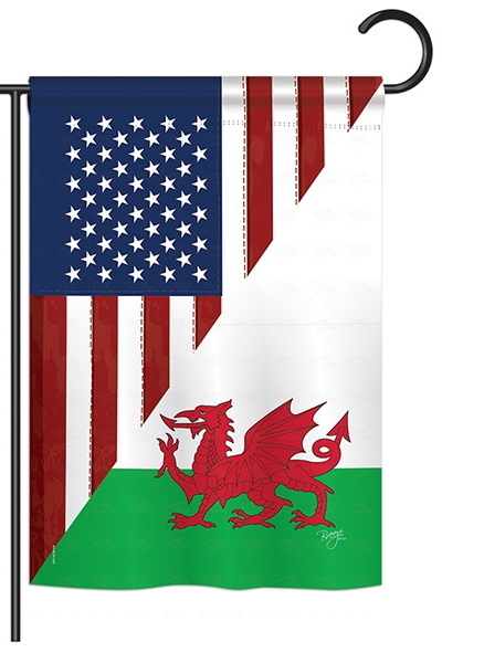 US Wales Frienship Garden Flag