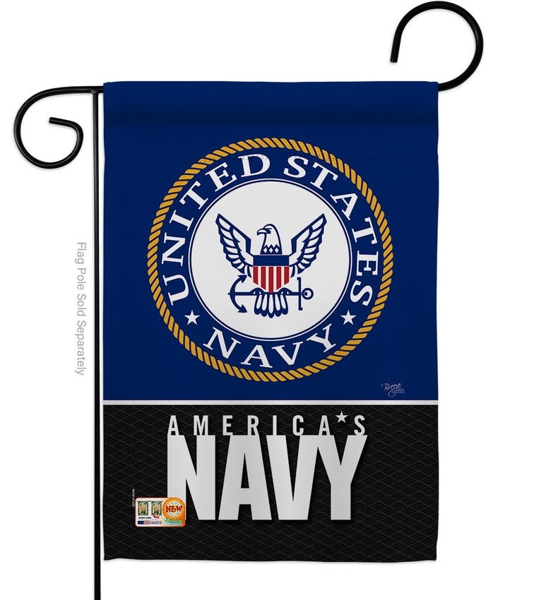 America Navy Garden Flag