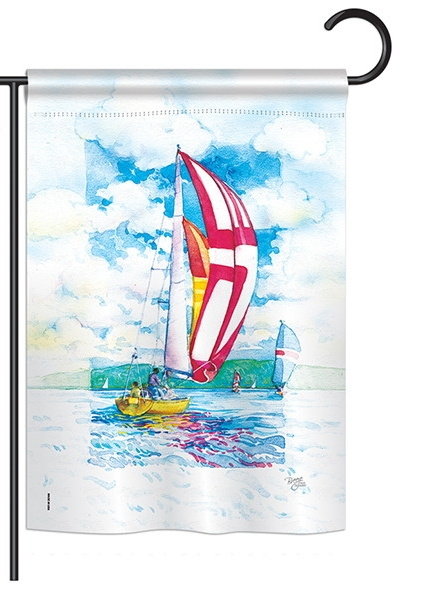 Sailboats Garden Flag