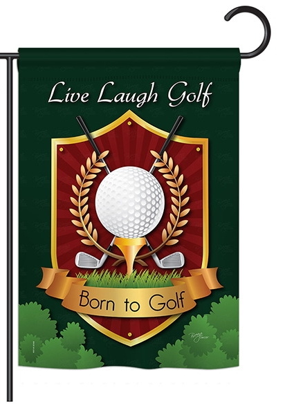 Live, Laugh, Golf Garden Flag