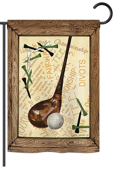 Strike A Golf Ball Garden Flag