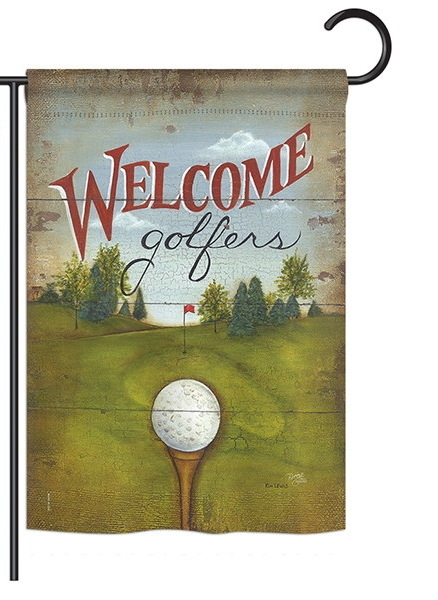 Welcome Golfers Garden Flag