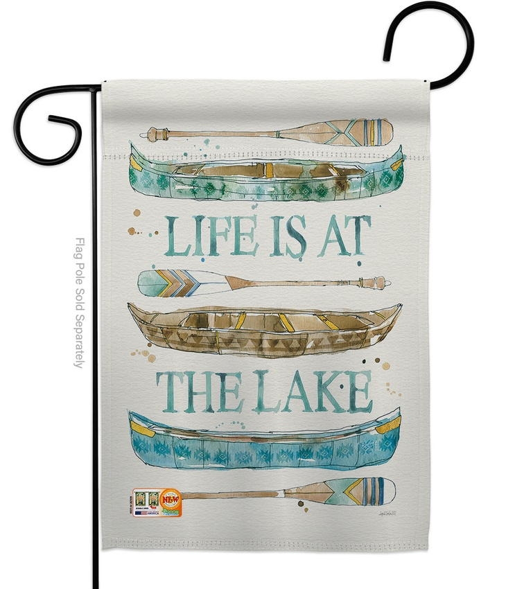 Life At The Lake Garden Flag