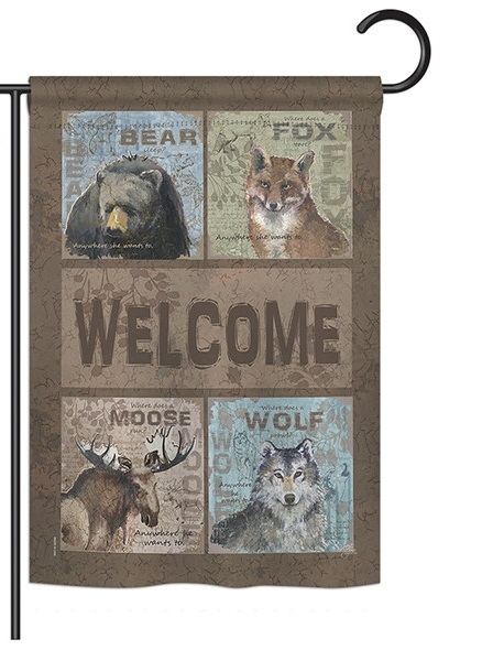 Wilderness Welcome Garden Flag