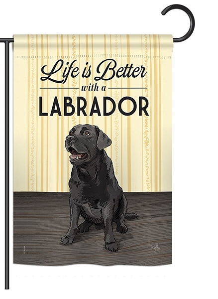 Life is Better Lab Garden Flag