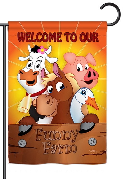 Funny Farm Garden Flag