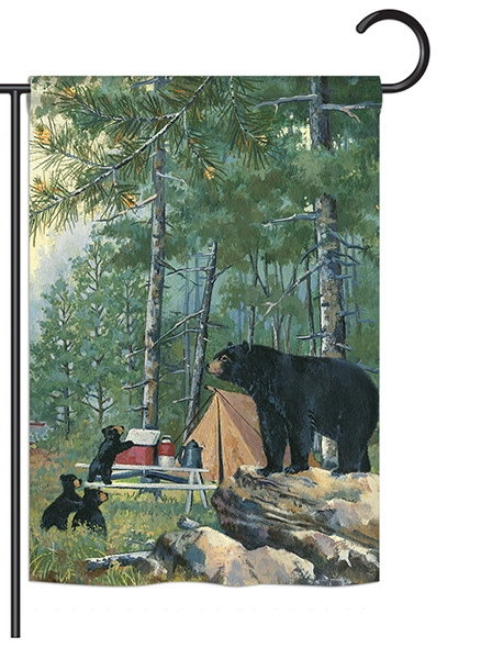 Bears Campsite Garden Flag