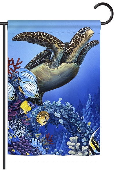 Flight of the Sea Turtle Garden Flag & more garden flags at FlagsForYou.com