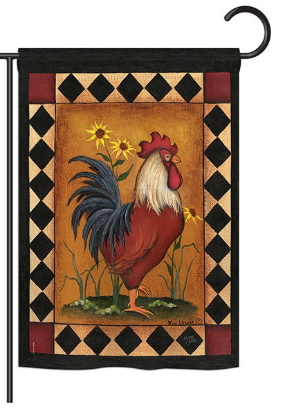 Rooster Garden Flag