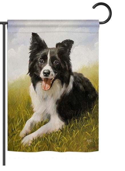 Border Collie Garden Flag