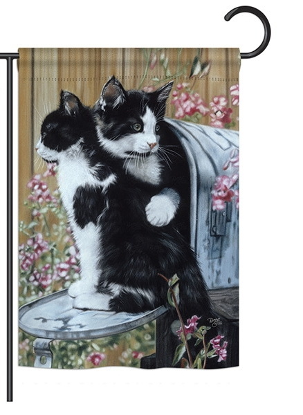 Tuxedo Cat Garden Flag