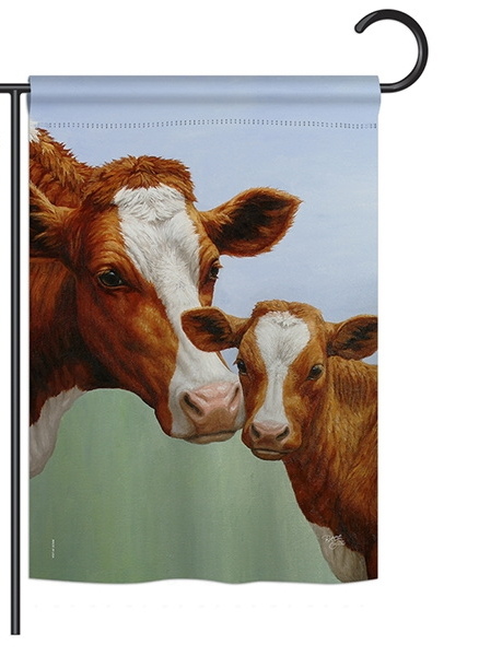 Cow and Calf Garden Flag