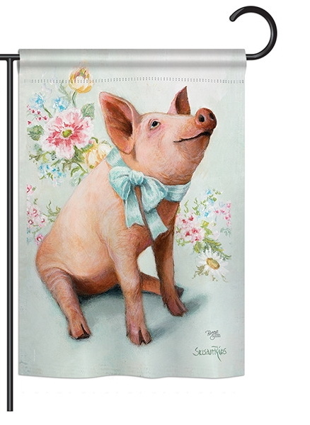 Piglet Garden Flag