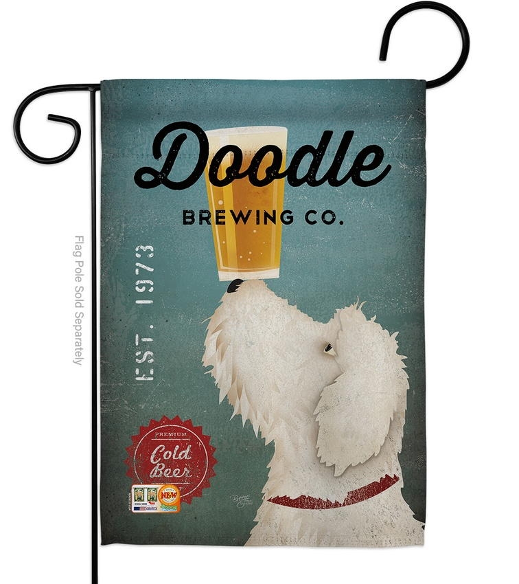 Doodle Brewing Garden Flag