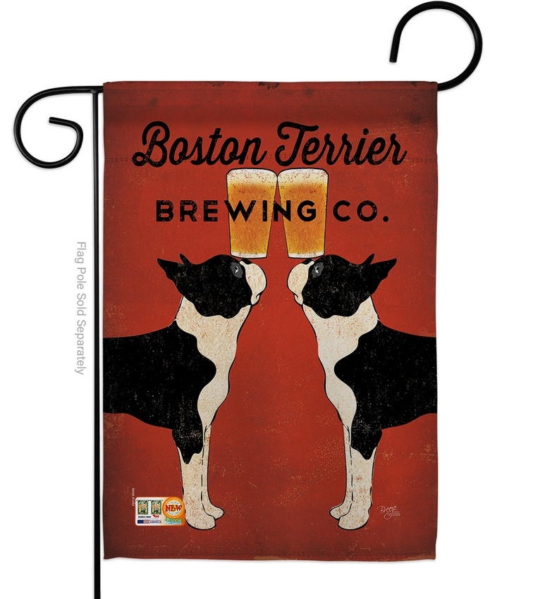 Boston Terrier Brewing Garden Flag