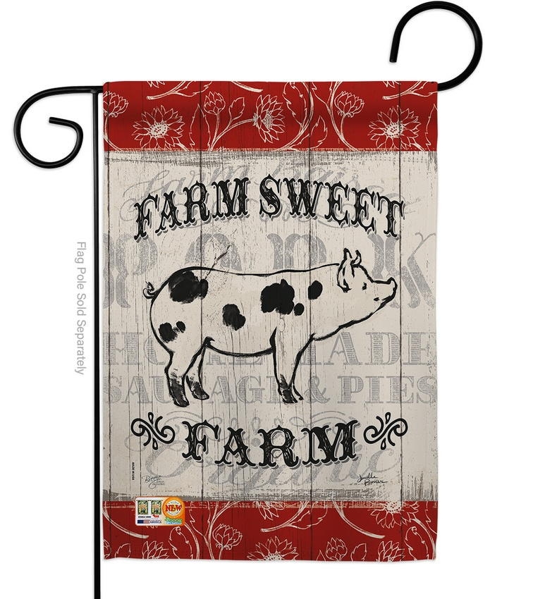 Sweet Farm Pig Garden Flag