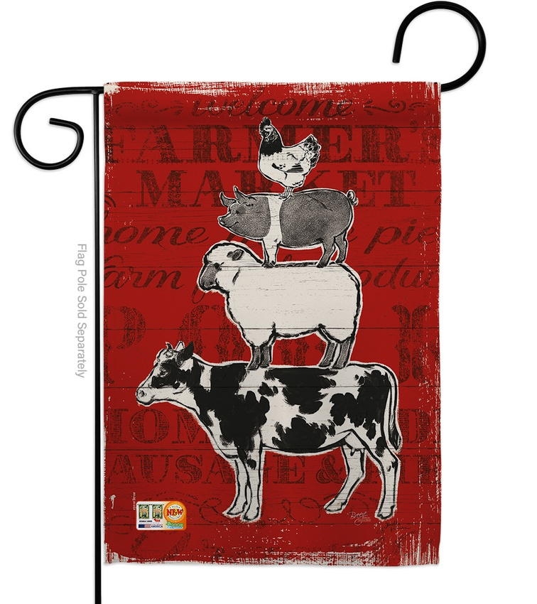 Barnyard Friends Garden Flag