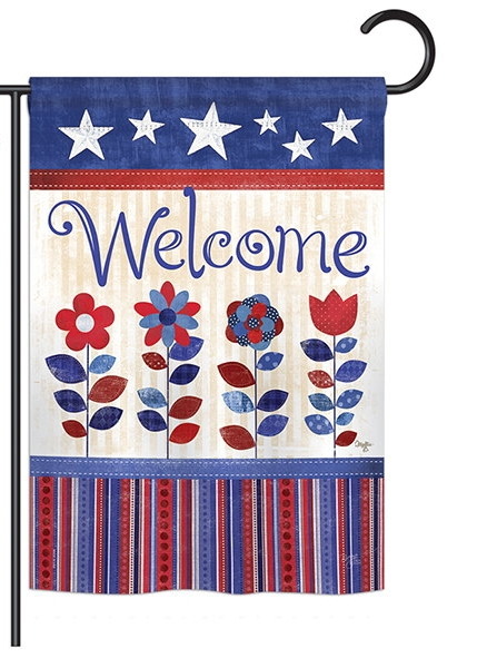 Patriotic Welcome Garden Flag