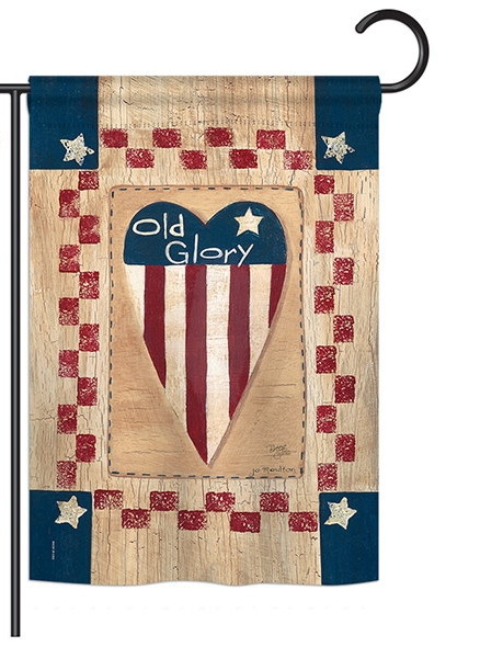 Old Glory Heart Garden Flag