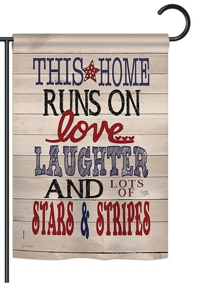 This Home Star and Stripes Garden Flag