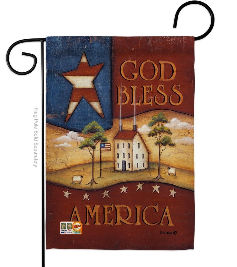 God Bless America Decorative Garden Flag