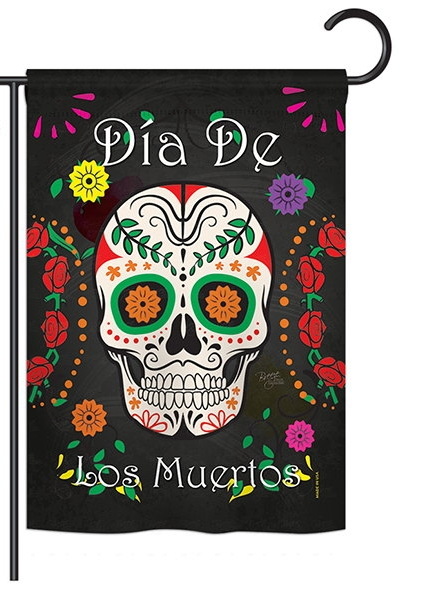 Dia de los Muertos Garden Flag