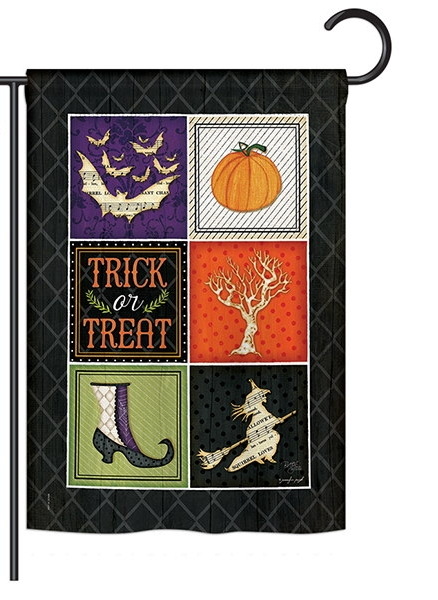 Trick or Treat Collage Garden Flag