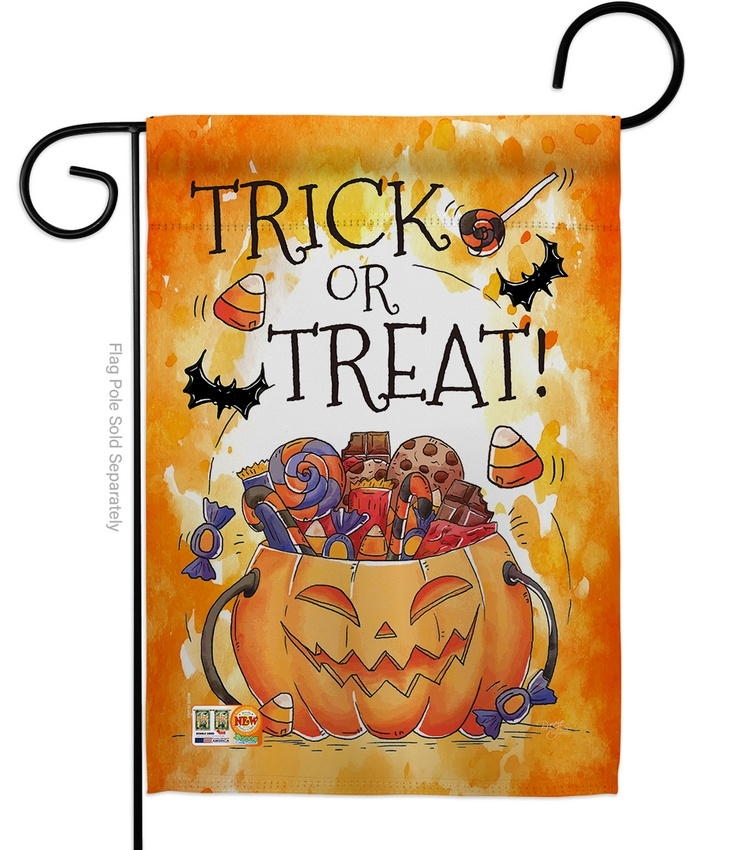 Trick Or Treat Candys Garden Flag