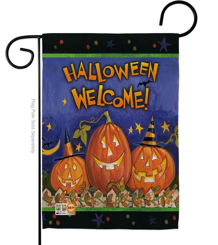 Halloween Welcome Garden Flag