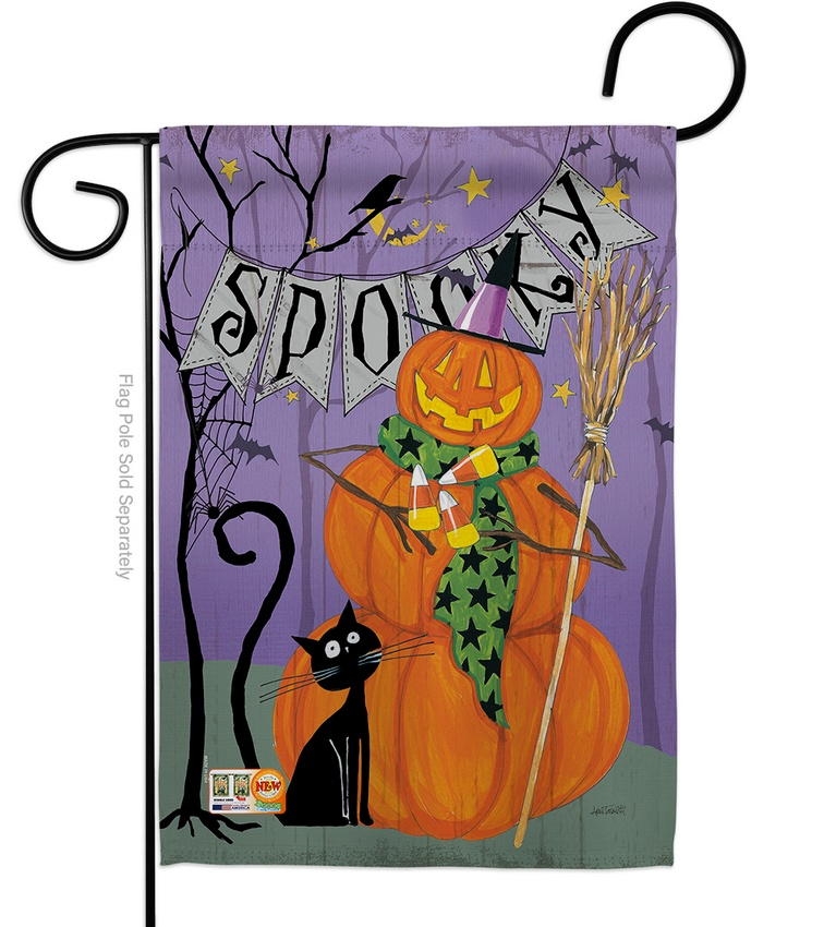 Spooky Pumpkin Men Garden Flag