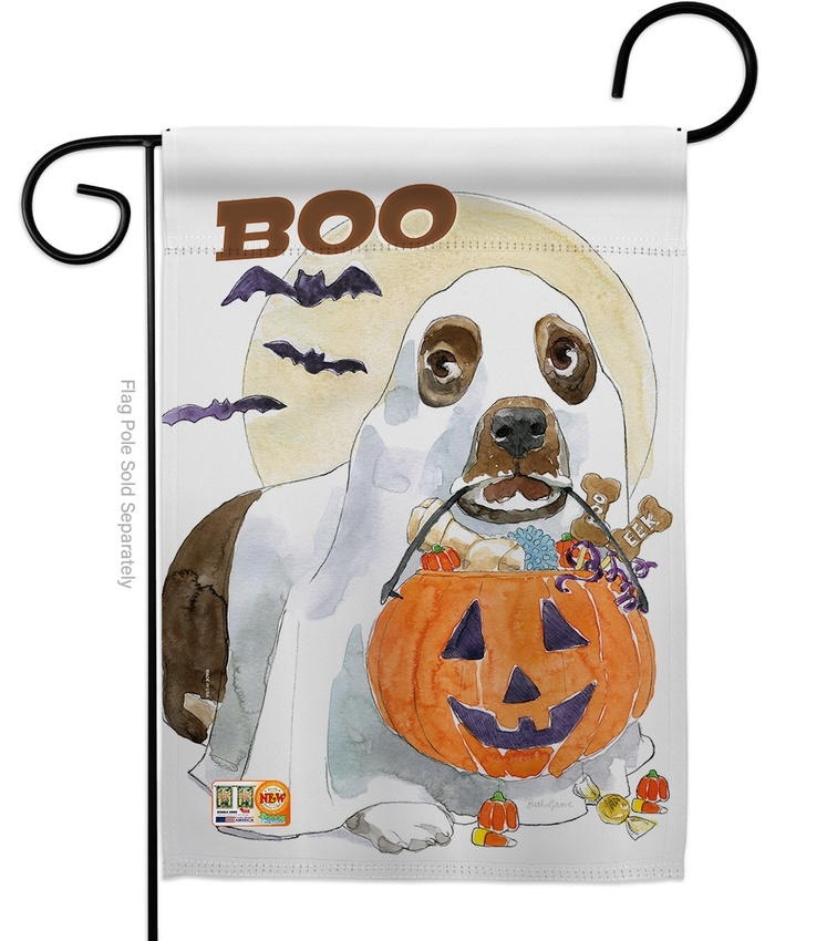 Halloween Boo Doggie Garden Flag