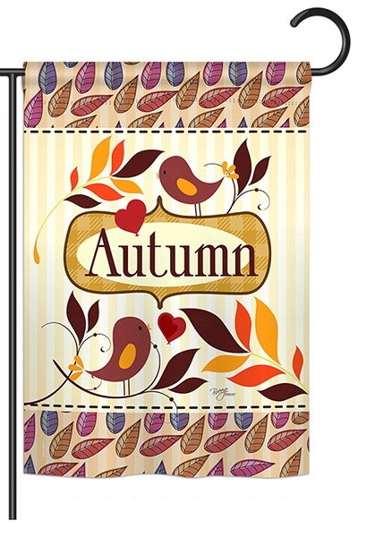 Birds Autumn Garden Flag