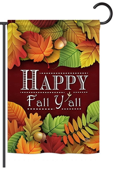 Happy Fall Y All Garden Flag