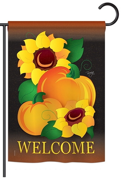 Welcome Pumpkin Garden Flag