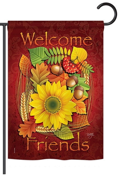 Welcome Friends Fall Garden Flag