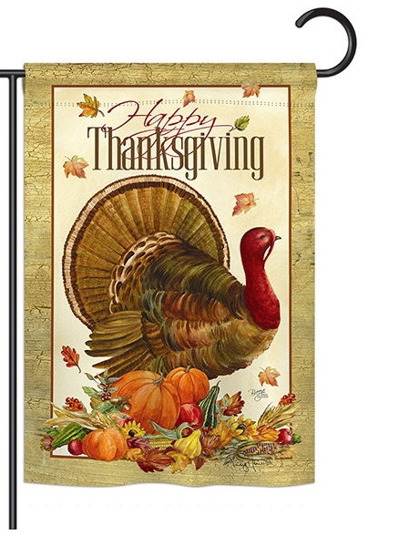 Thanksgiving Turkey Garden Flag