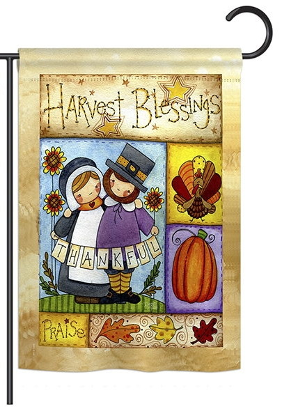 Thankful Pilgrims Garden Flag