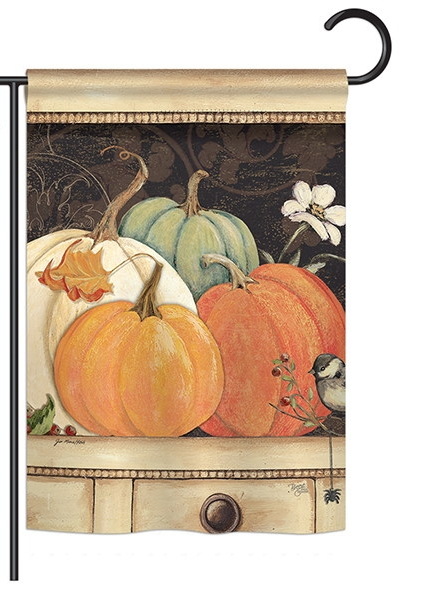 October Pumpkins Garden Flag