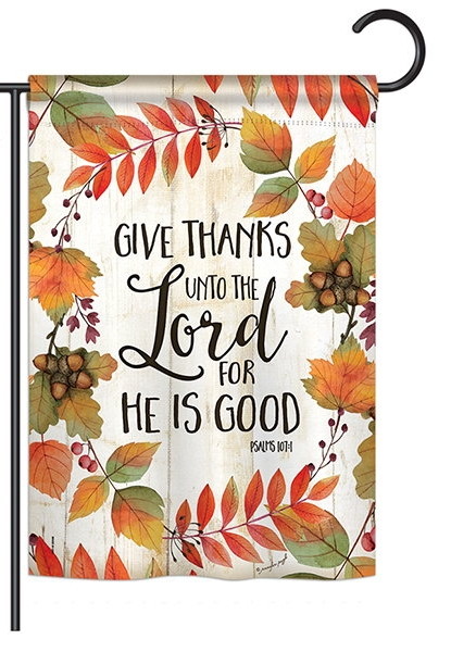 Give Thanks Unto the Lord Garden Flag