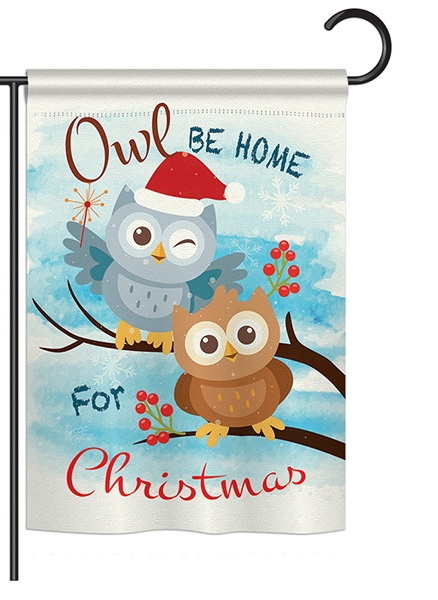 Owl Xmas Garden Flag