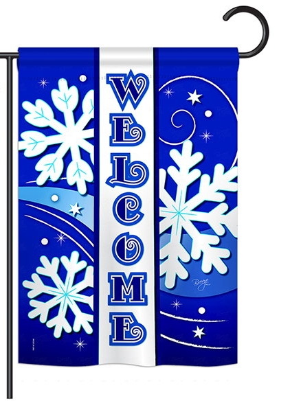 Welcome Winter Garden Flag