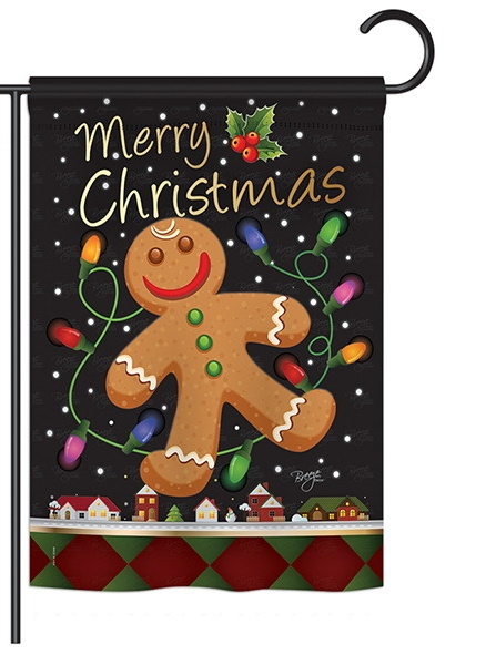 Gingerbread Garden Flag