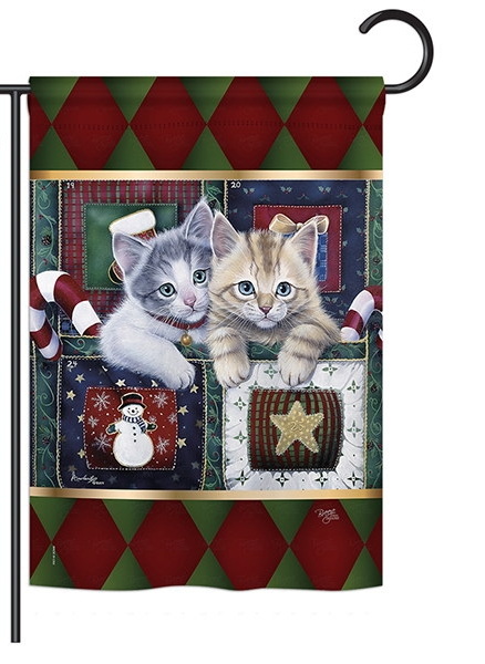 Christmas Calendar Kittens Garden Flag