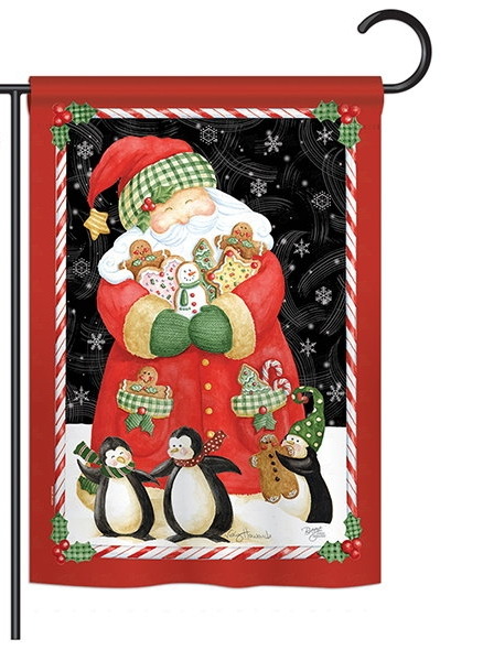 Santa & Cookies Garden Flag