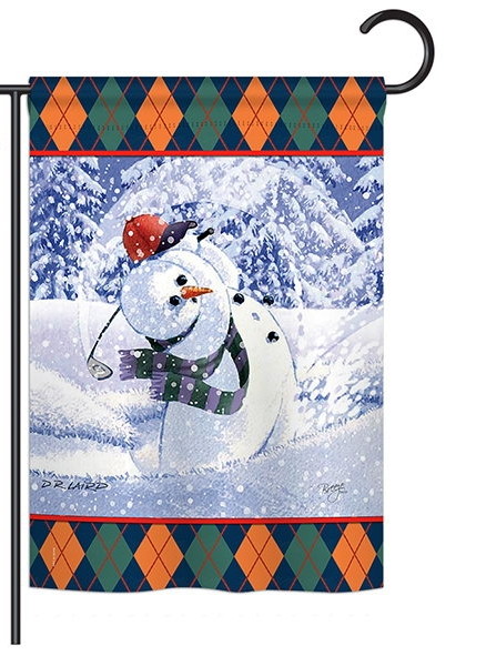 Snowman Golf Garden Flag