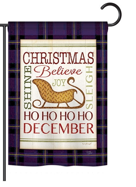 Believe in Joy of Sleigh Garden Flag