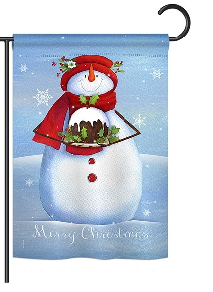 Warm Wish Snowman Garden Flag