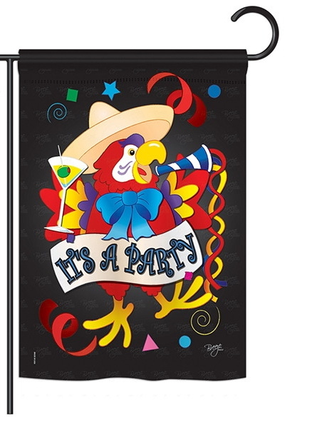 It's a Party Parrot Garden Flag