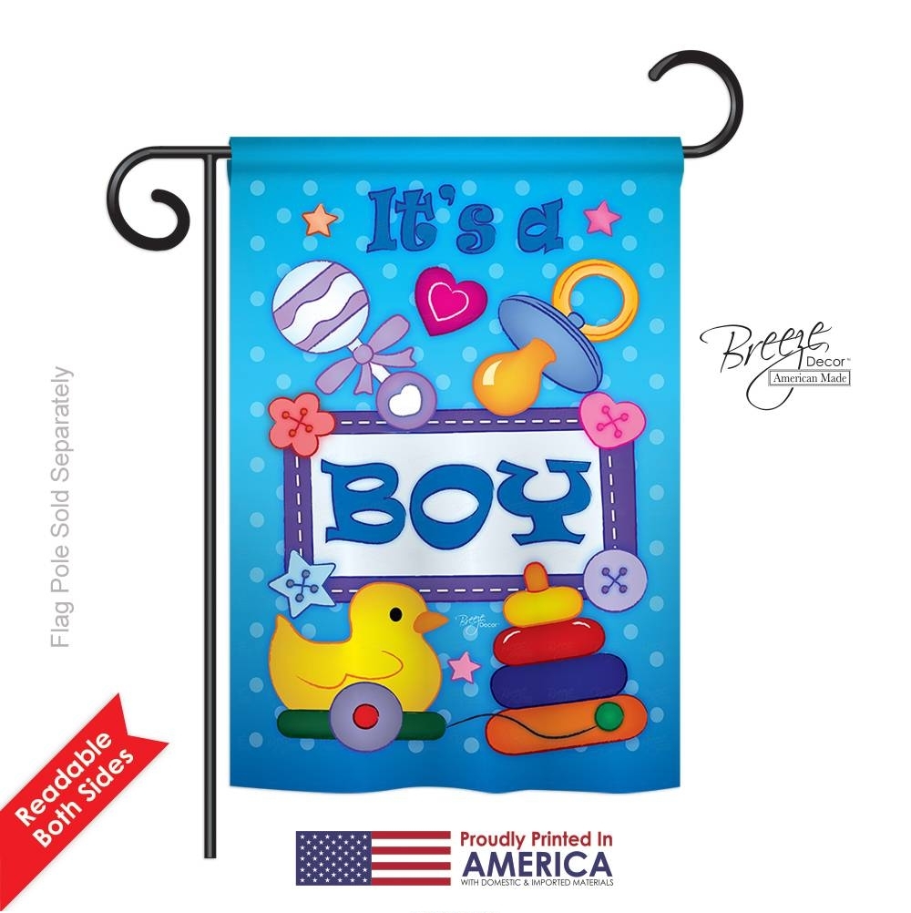 Baby Boy Garden Flag