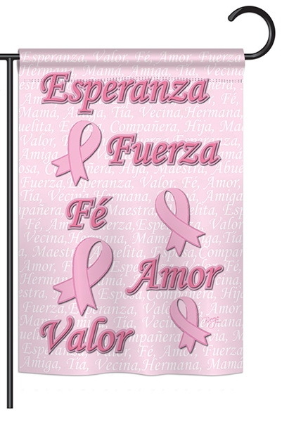 Esperanza, Fuerza Fé Amor Valor Garden Flag